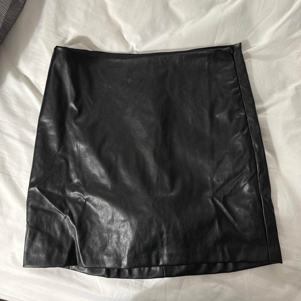 Shop Talula Hollie Black faux leather skort - never worn, brand new size medium